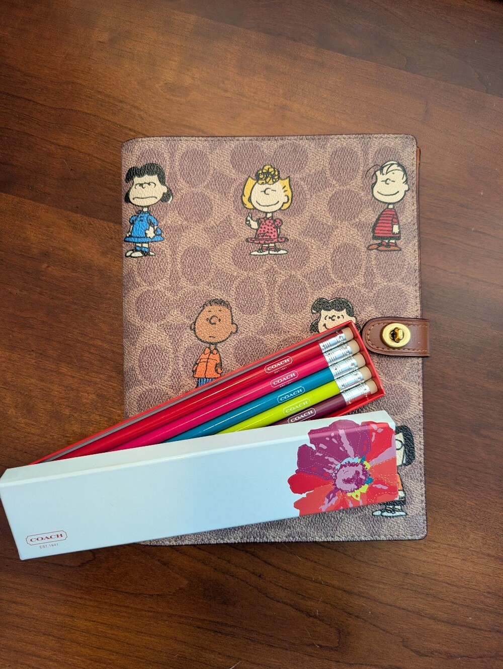 Coach Bundle! Peanuts Notebook & Coach Poppy Pencil Set